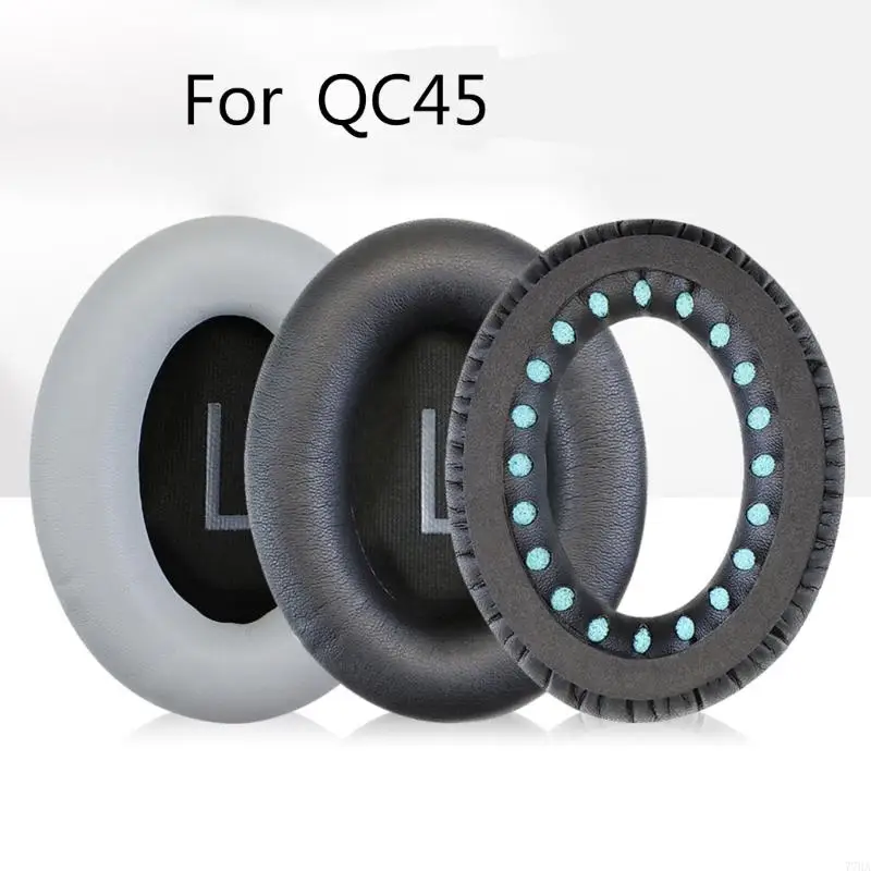 77HA Soft Protein Earpads for QC45 Earphone Memory Foam Earcups Ear Cushion Ear Pads