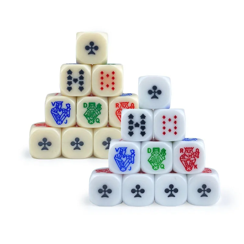 Poker Dice Puzzle Game Dice 6 Faces 16mm D6 Casino Board Game 10 Pcs game dice,dice set