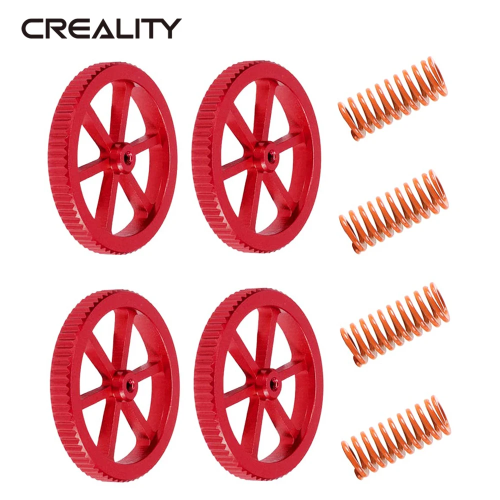 

CREALITY 3D Printer Manually Leveling Wearing Parts Package Red Leveling Nuts *4 Mold Spring * 4 for CR /Ender Series 3D Printer