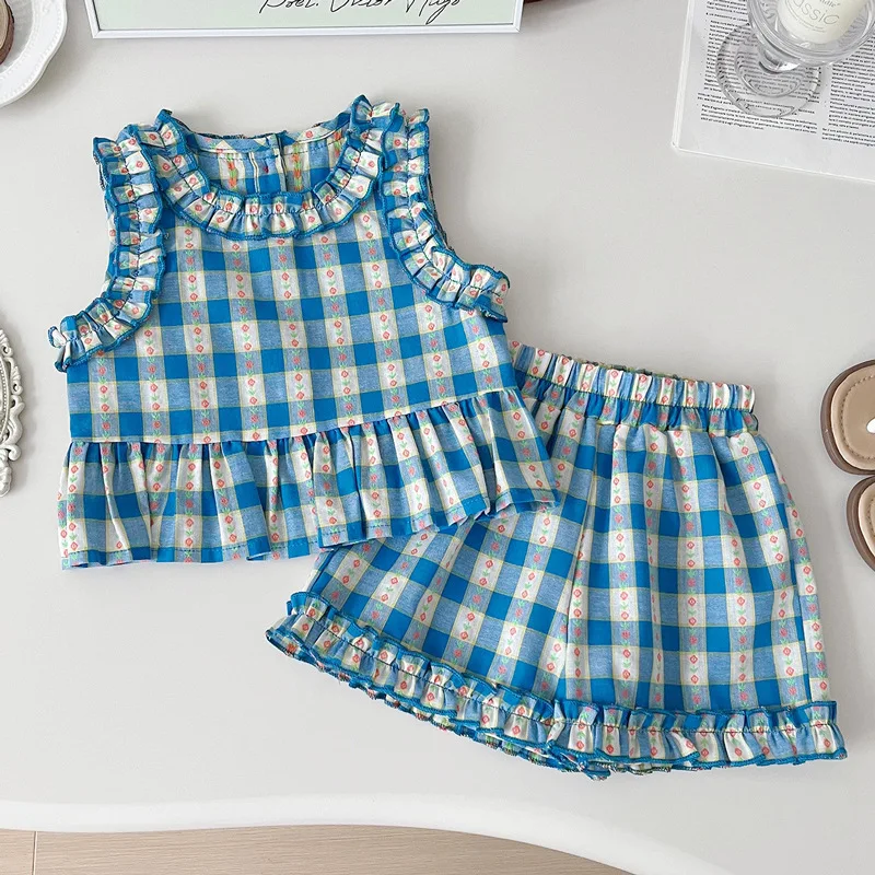 Girls 3-Piece Plaid Floral Set 2