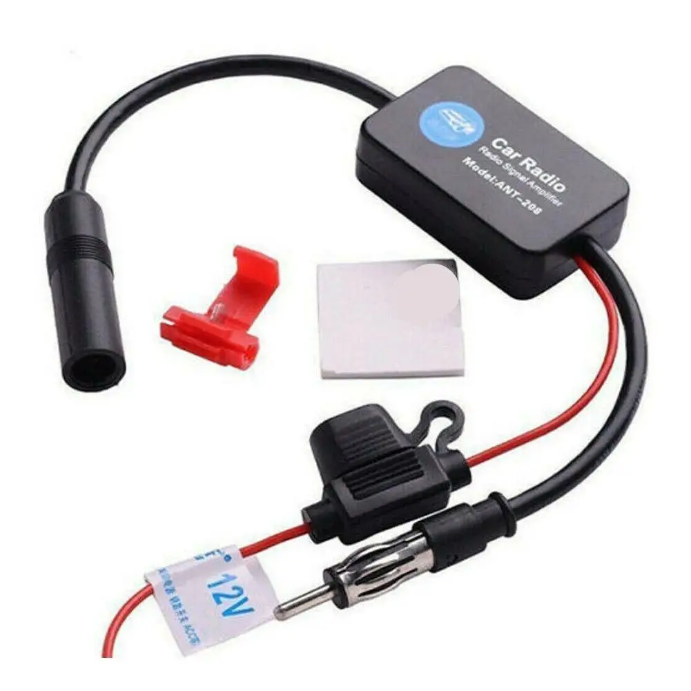 Universal FM Radio Signal Car Antenna Signal Amplifier Anti-interference Enhance Set AM Auto Electronic Amp Accessories 12V