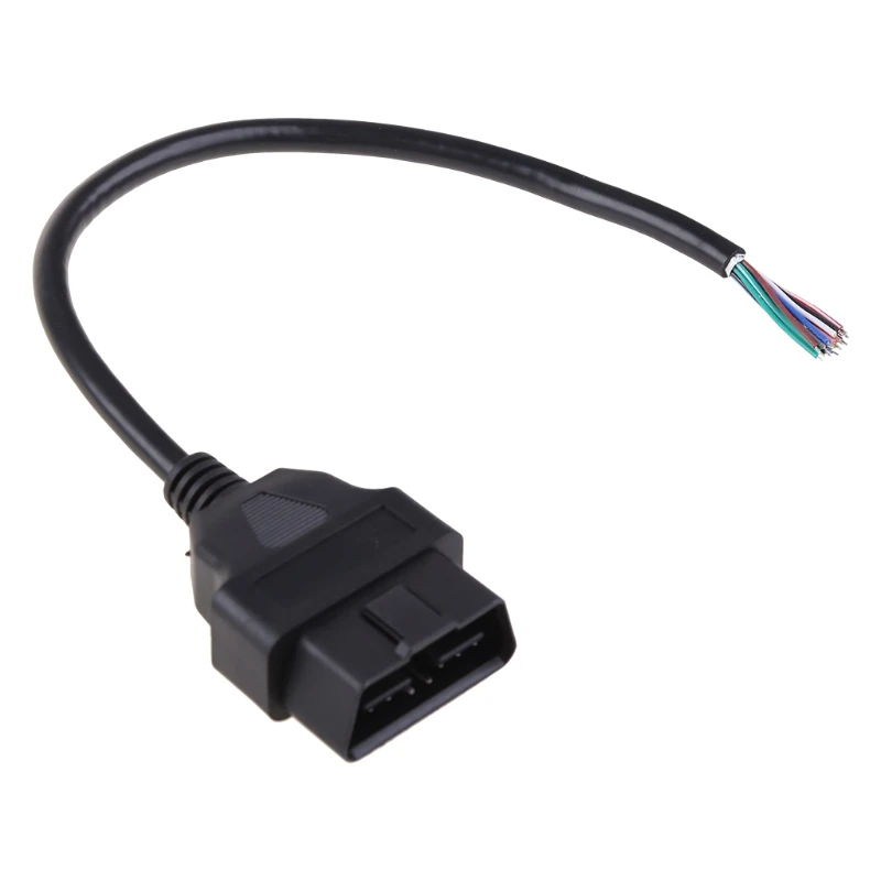 

OBD2 16Pin Male Extension Opening Cable Car Diagnostic Connector OBD II Male Converter OBD2 Male Cable D7WD