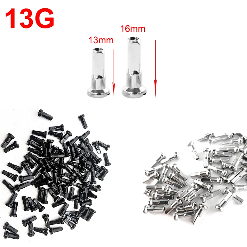 Écrous de rayon Sapim 14 Polyax 16 mm laiton noir (100