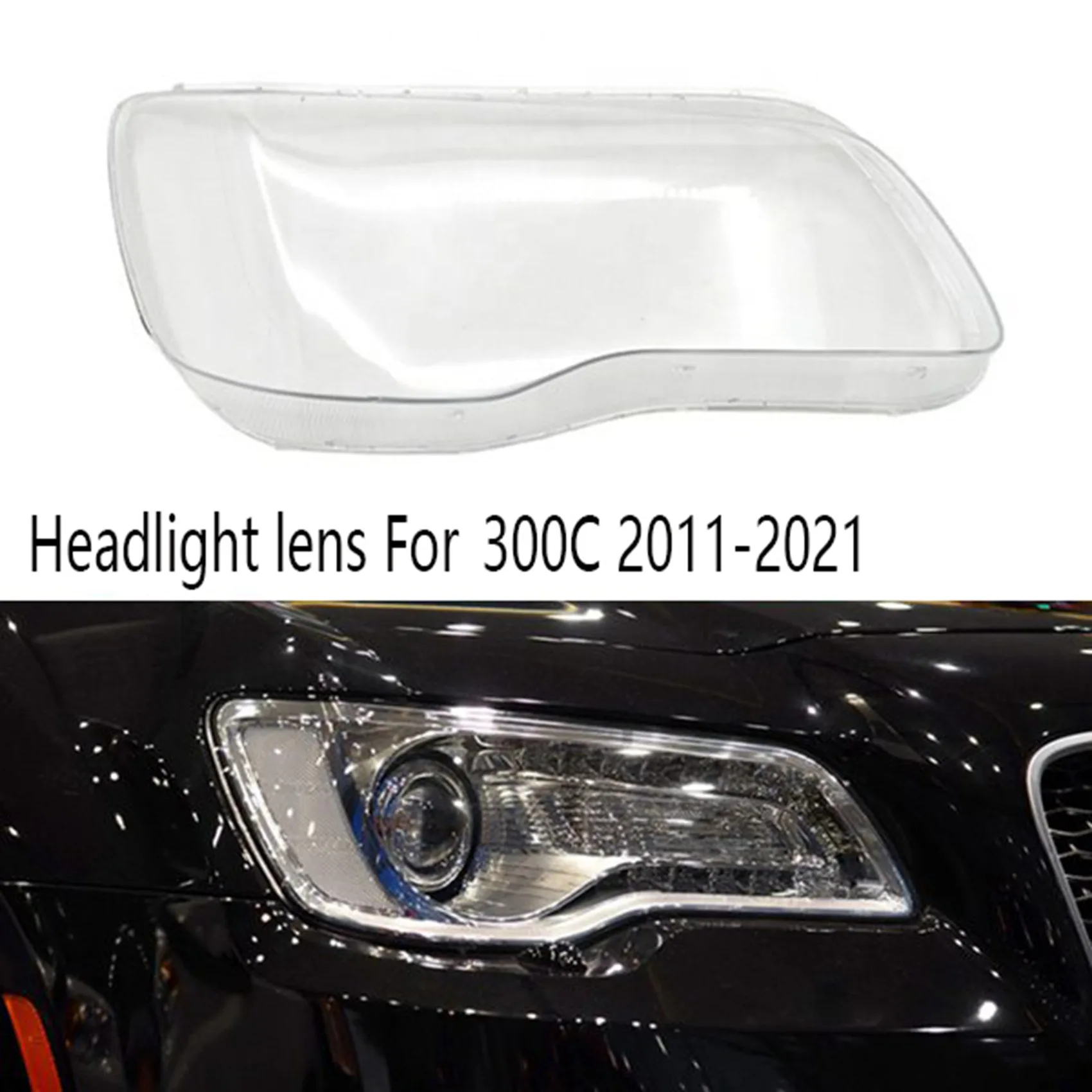 

Right Front Headlight Shell Lamp Shade Headlight Lens Transparent HeadLight Cover for Chrysler 300C 2011-2021