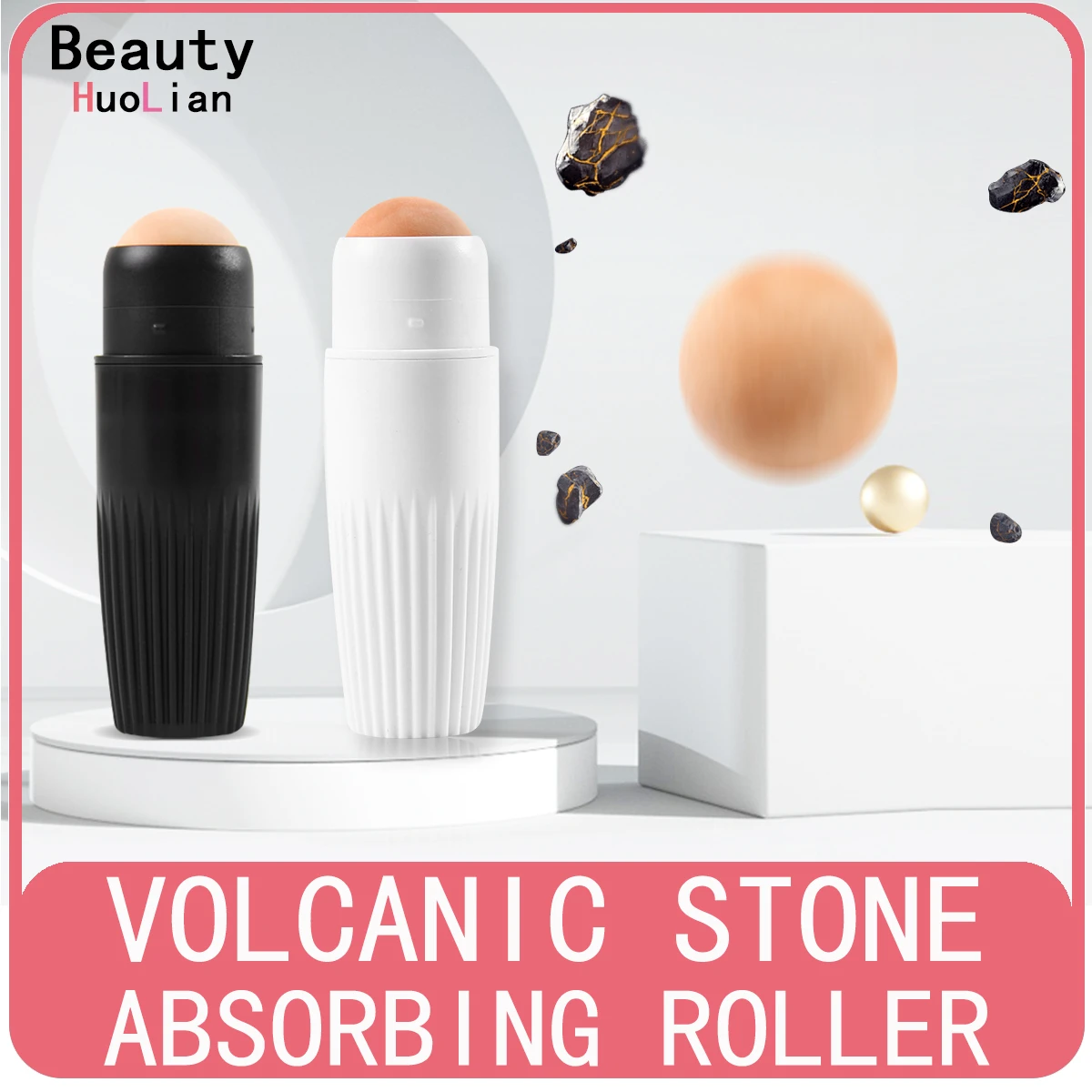 Face Oil Absorbing Roller Natural Volcanic Stone Massage Body Stick