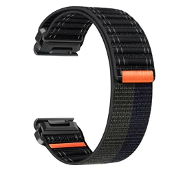 Enhanced QuickFit Sports Nylon Strap, 26mm/22mm Watchband - QuickFit 26mm (Black)