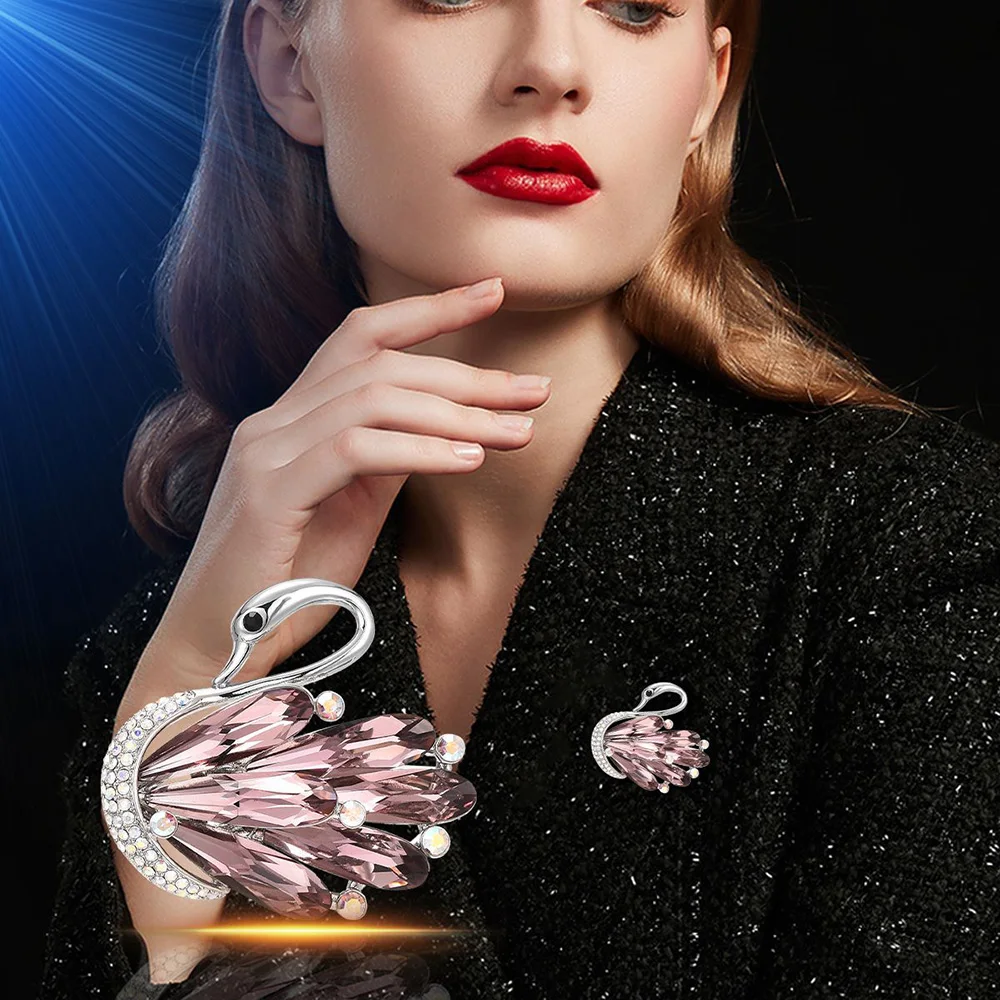 Squisito Little Swan High-End Women'S High-End Luxury Classic Smart Design Suit Coat Decoration Office Party Accessori Di Nicchia