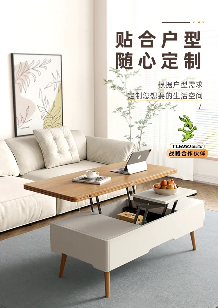 Description Picture 2 of itemSimple Coffee Table Luxury Modern Lifting Multifunctional Creative Foldable Home Furniture