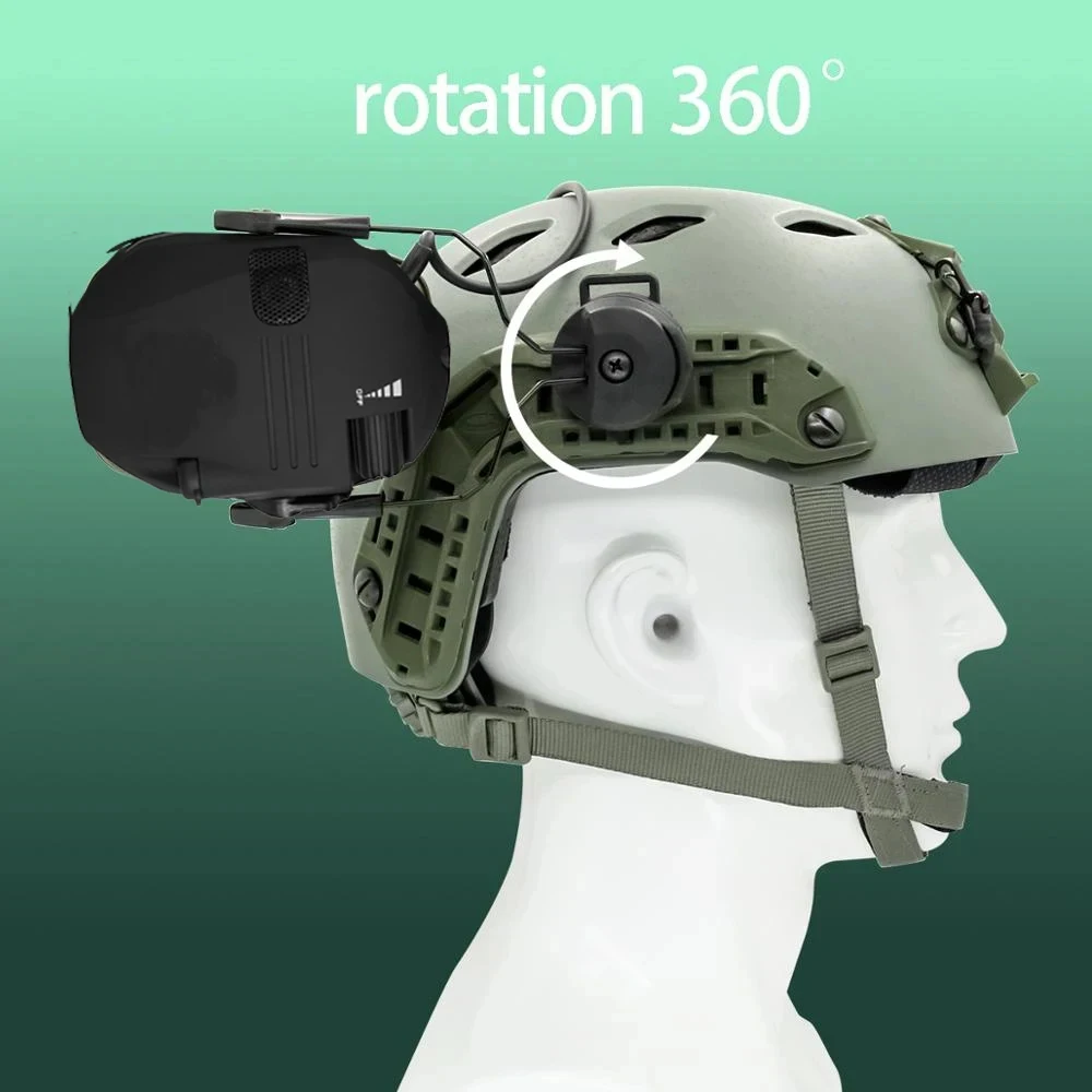 FAST Helmet Tactical Headset Bracket Walkers Shooting Tactical Headset Bracket Rotatable Adjustable Rail Accessories