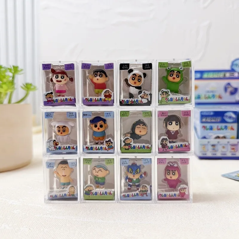 Crayon Shin-Chan Serie Animali: Scatola a Sorpresa con 12 Stili di Mini Statuette in Resina, Ornamento da Scrivania, Regalo di Compleanno - immagine 4