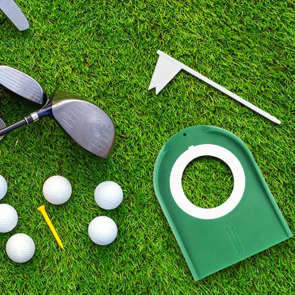 1PC Golf Putting Disc, Putting and Chipping Practice Device, Indoor and Outdoor Detachable Practice Device, Green Hole Cup 3