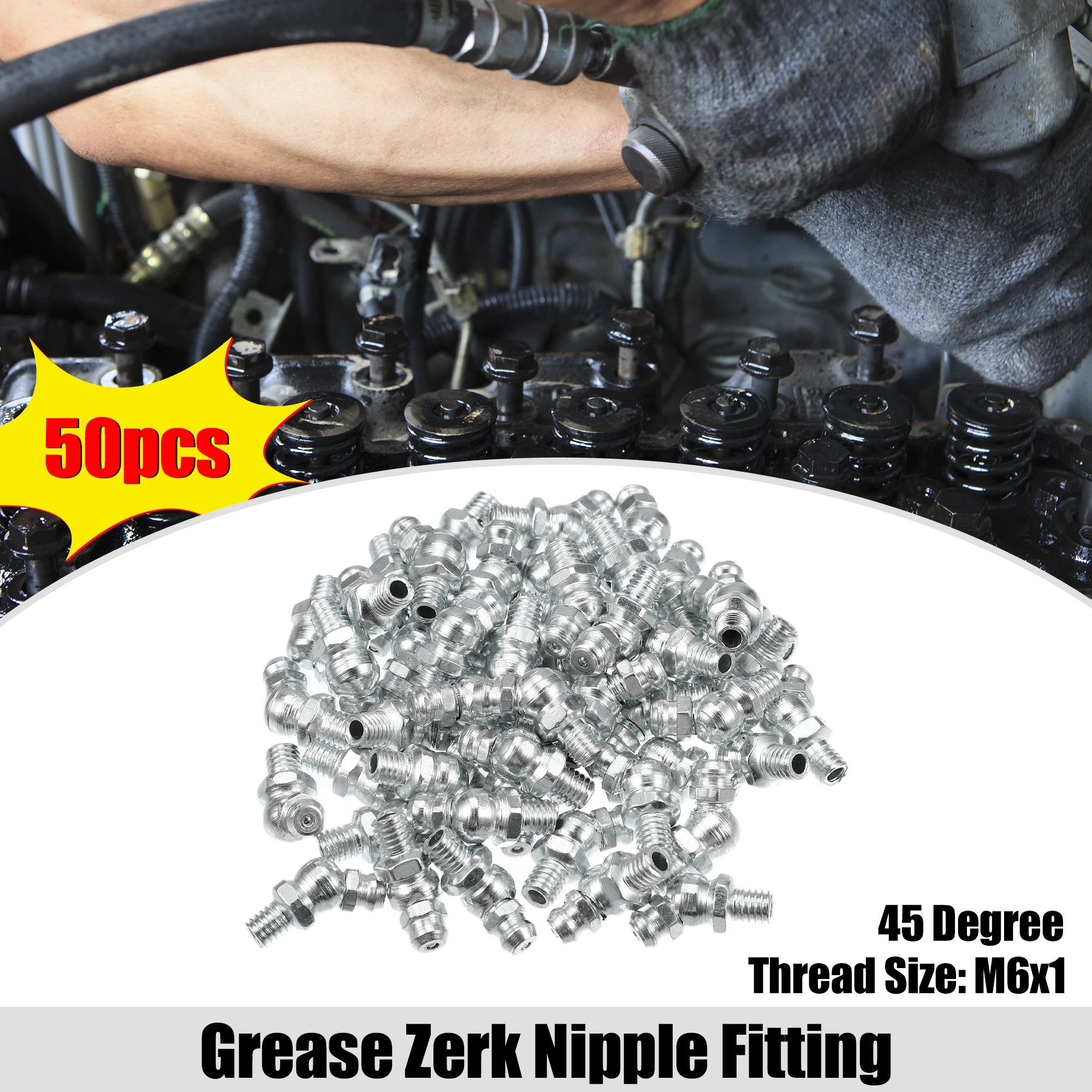 

Uxcell 50 шт. M6/M8/M12, штуцер для смазки, изгиб под углом 45 градусов, оцинкованная стальная смазка, адаптер Zerk для автомобиля