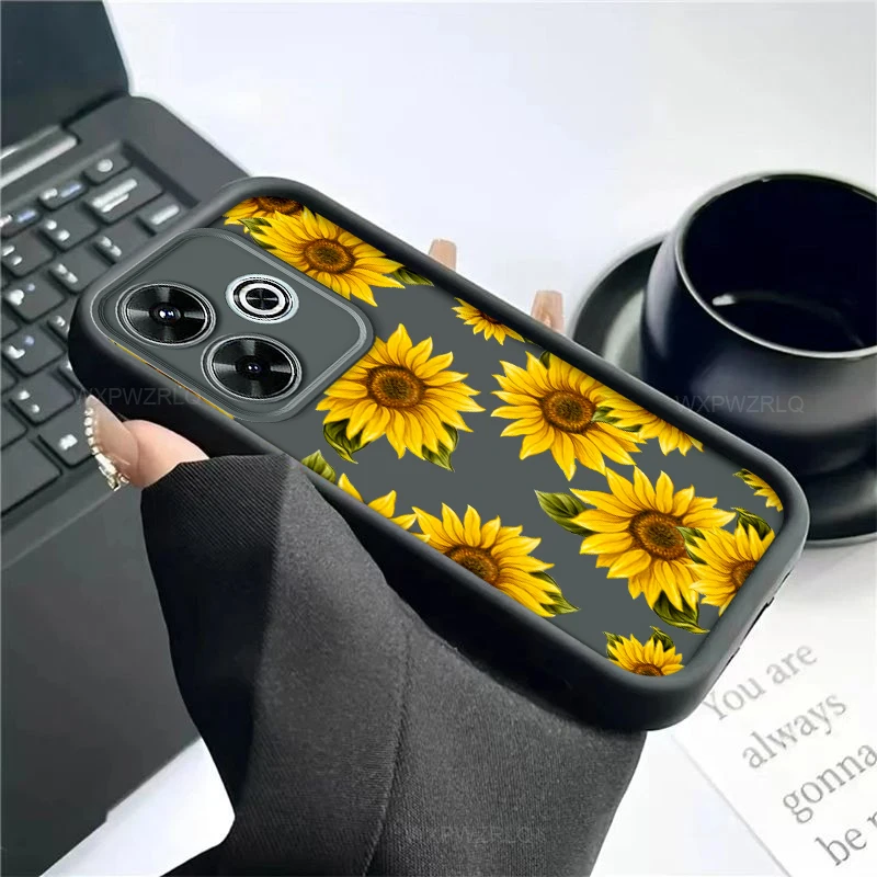 Sunflower Painted Anti-Drop Phone Case Cover