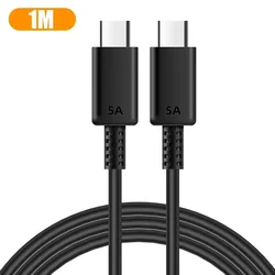 High - Speed 45W USB - C Fast Charging Cable with PD Support - 1m (Black)