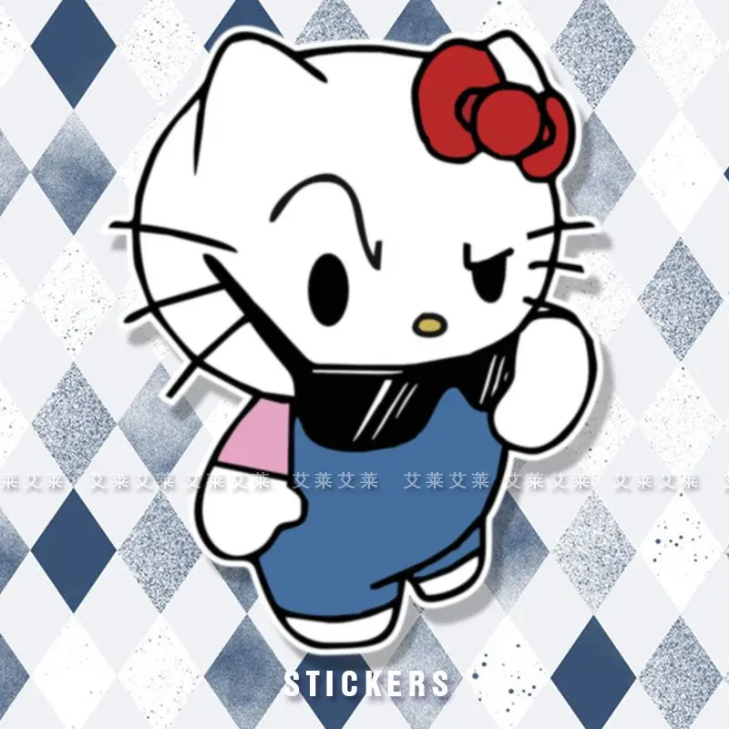 

Sanrio Kawaii Car Scratch Blocking Sticker Kuromi Hello Kitty My Melody Motorcycle DecorationSticker Children's Toy BirthdayGift
