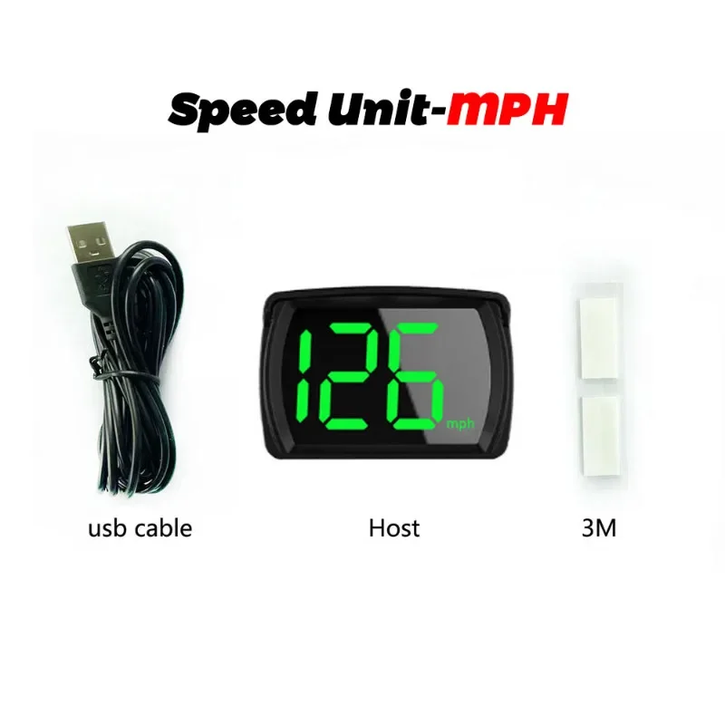 HUD GPS Per Auto Con Cambio Colore, Velocità, Ora, Tempo Di Guida E Avviso Stanchezza – Schermo 5,2 Pollici