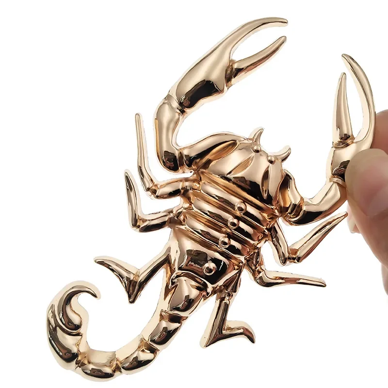 Silver 3D Car Metal Scorpion Sticker 3M Adhesive Badge Emblem logo Decal Bmw Ford Skoda Hyundai Honda Toyota Kia 1pc car sticker,car stickers,car reflective stickers,car door stickers,car sticker film,car body stickers,car badge grille emblem,car sunshade stickers,car key sticker