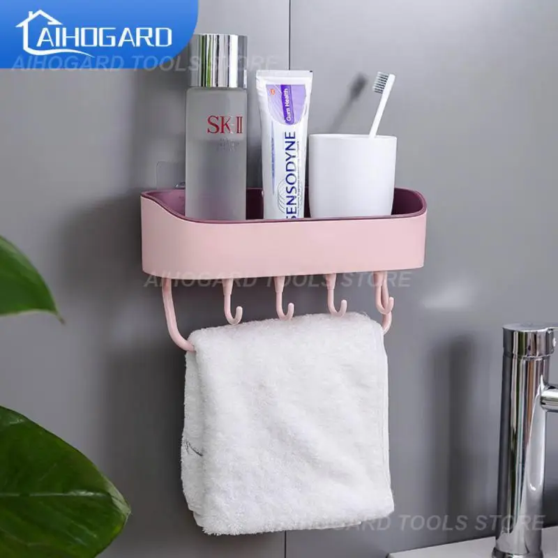 Multipurpose Shower Storage Basket Shampoo Holder Shower Hanging Shelf Without Drilling Basket