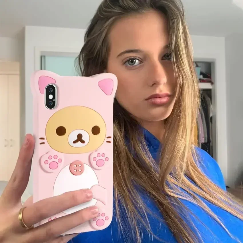Adorable Cartoon Bear Kawaii Soft Silicone Shockproof Phone Case Cover