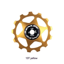 Enhanced Bike Aluminum Alloy Jockey Wheel with Ceramic Bearings, 11T/13T (13T gold)