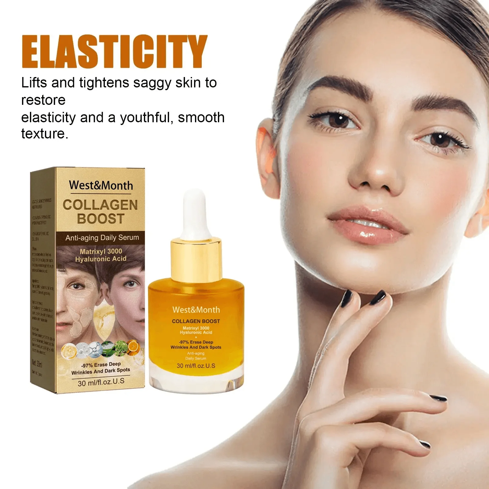 Collagen Boost Matrixyl 3000-97% Erase Deep Wrinkles And Dark Spots Anti-aging Daily Serum Moisturizing Anti-wrinkle