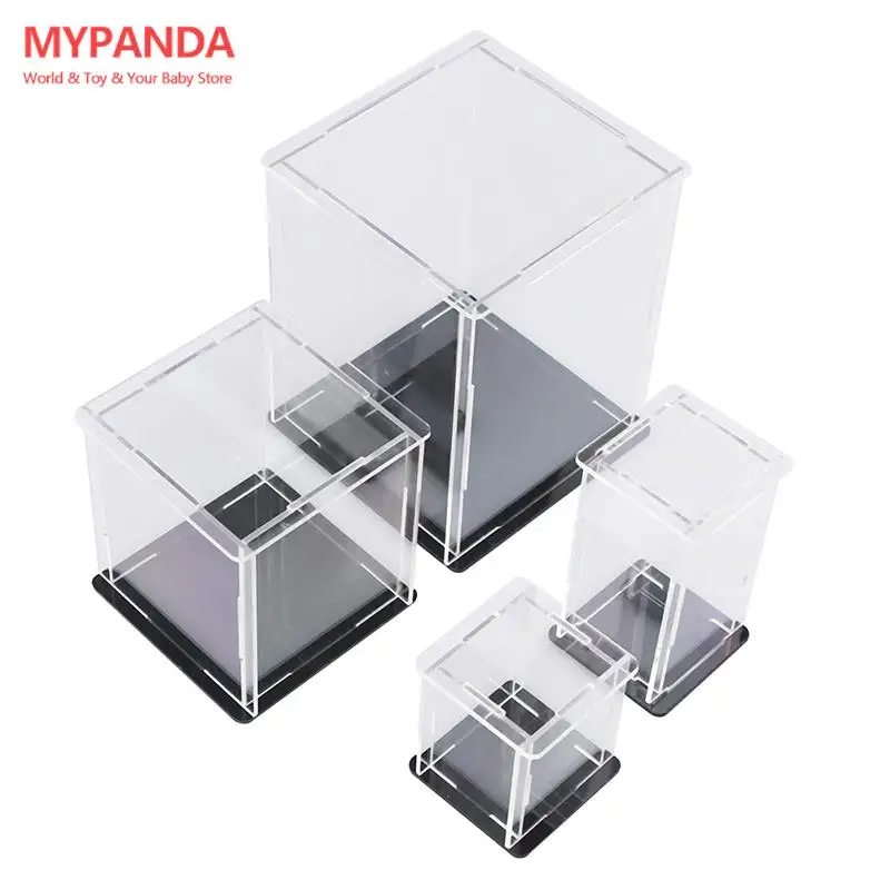 1Pcs Acrylic Display Case Self-Assembly UV Dustproof Toy Protection Clear Cube Box