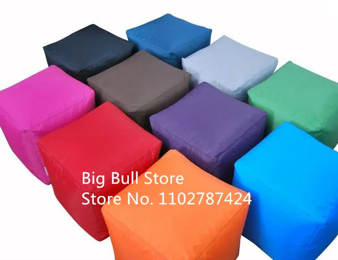 ottoman many colors cube outdoor waterproof bean bag pouf,LAZY-sitting cube beanbag pouf ottoman-tea pot holder
