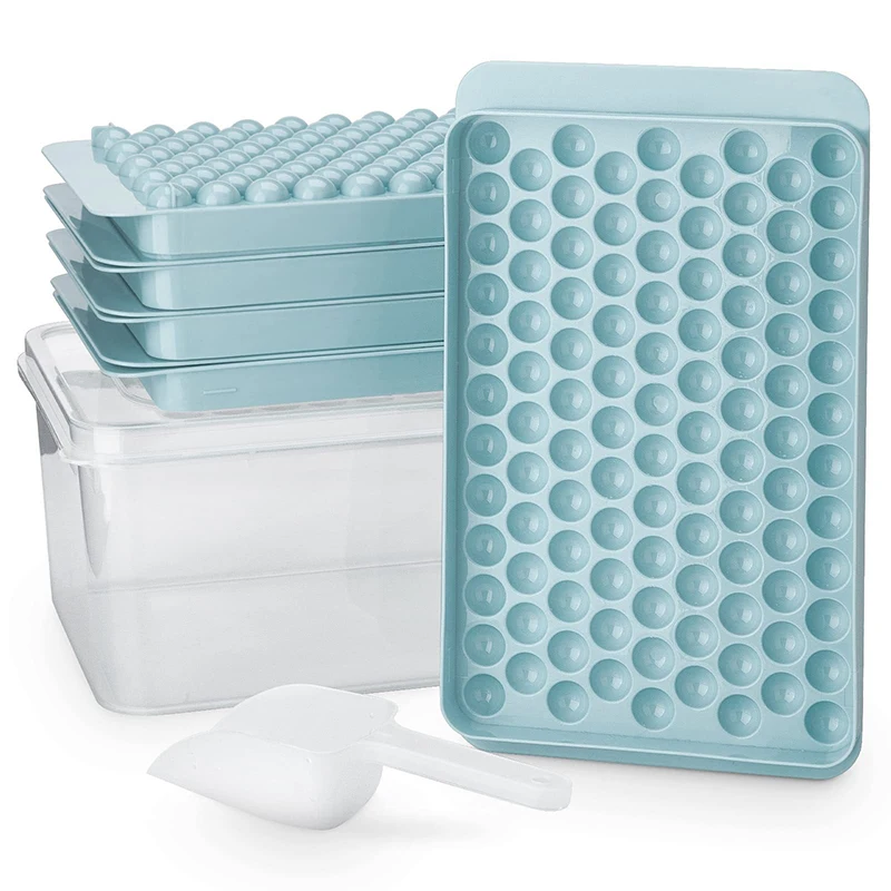 Mini Ice Cube Tray 104 Holes Round Ice Ball Molds Tiny Crushed Tray for Chilling Drinks Coffee Juice Tools Silicona BPA Free ice mold