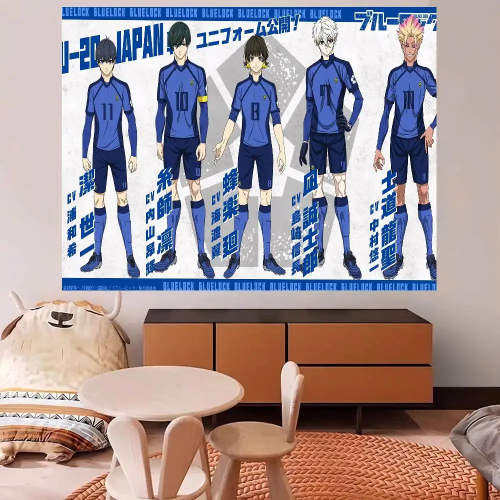 Japanese Hot Anime BLUE LOCK Backdrop for Photography and Party Decoration