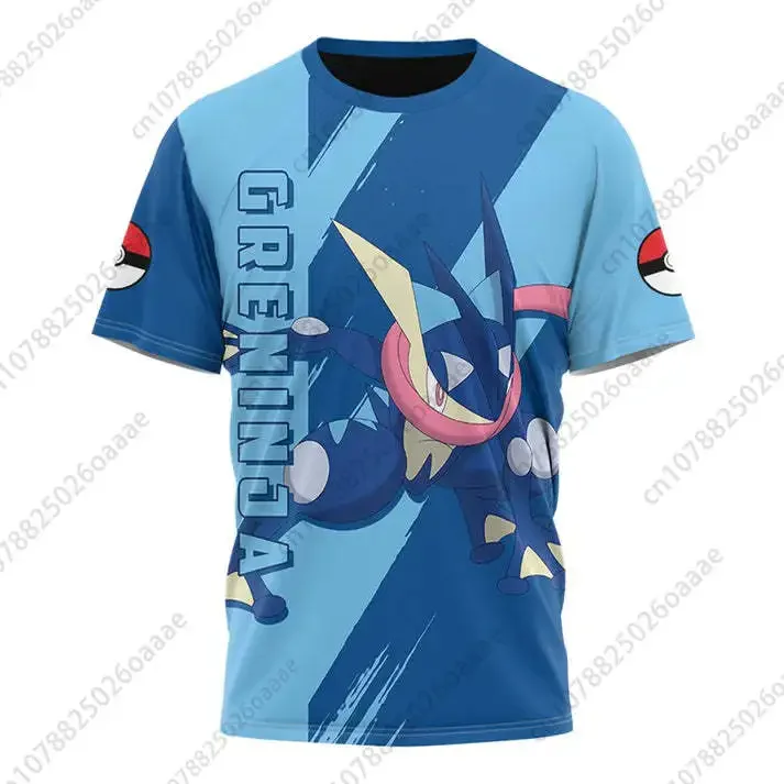 Новинка 2024, мужские и женские 3D футболки Pokemon Greninja Koffing, спортивные и удобные детские футболки с коротким рукавом