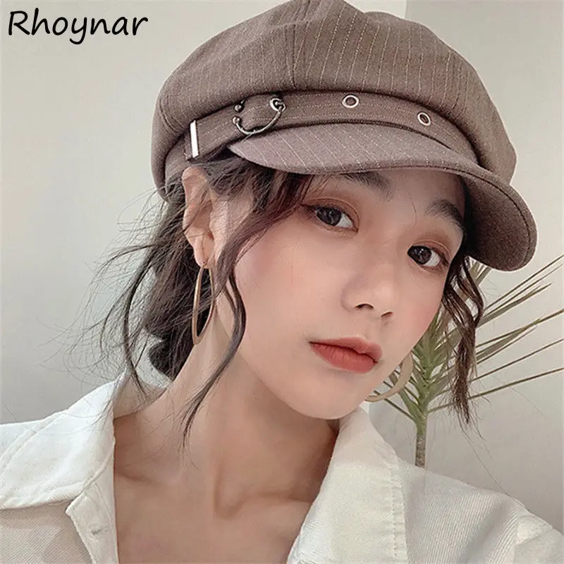 Beret Streetwear Women Beret Cap Women Solid Berets Women Korean