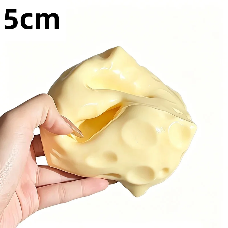 Cheese Cube Stress-Relief Squishy Toy - Soft & Satisfying Sensory Squeeze