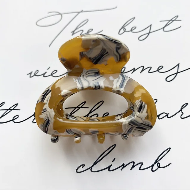 Sweet Mini Acetate Hair Clip for Women Girls Hair Claw Chic Barrettes Crab Hairpins Styling Claw Clips Fashion Hair Accessories XXD0019-6