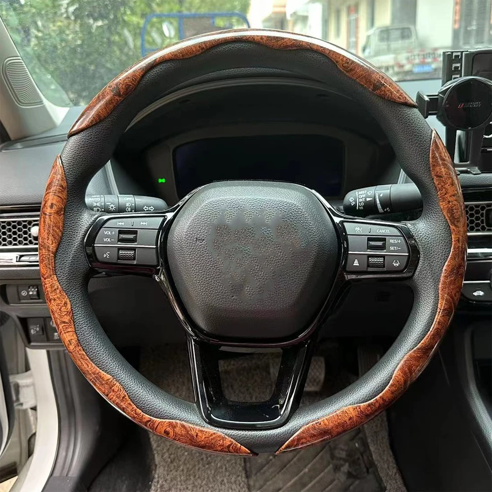 2/3PCS Carbon Fiber Silicone Car Steering Wheel Cover 38cm, steering wheel cover