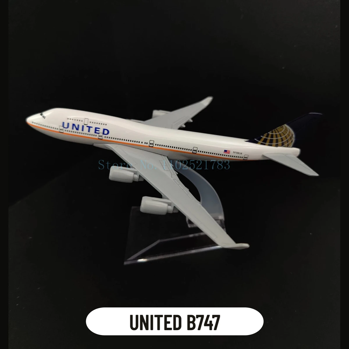 1:400 United B747 Metal Replica 16cm Scale Airlines Boeing AIrbus Aircraft Model - A Stunning Miniature for Aviation Enthusiasts ups cargo boeing 747 aircraft model 15cm alloy aviation collectible diecast miniature ornament souvenir toys