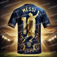 Messi Printed Men's Sports Football Shirt, Breathable, Sweat Wicking And Comfortable For Daily Football Matches And Training 1