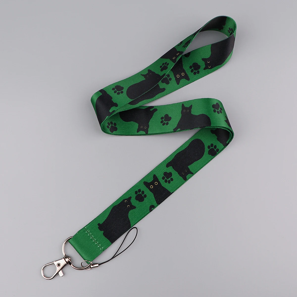 1 Pezzo Cordino Per Il Collo Con Gatto Nero Carino, Portachiavi - Foto 8