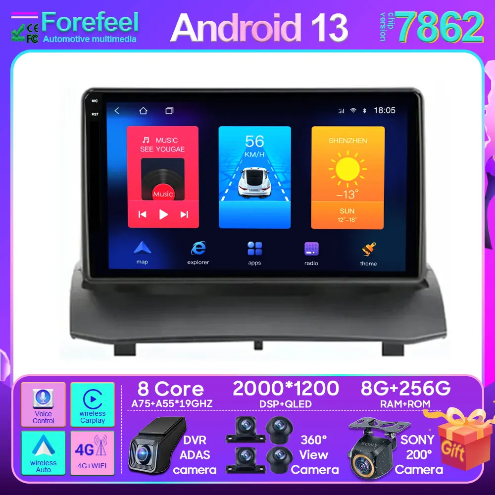 

Android 13 Car Radio Player For Ford Fiesta MK7 2009 - 2017 Wireless Android Auto Stereo Head Unit Rear camera No 2din DVD Wifi