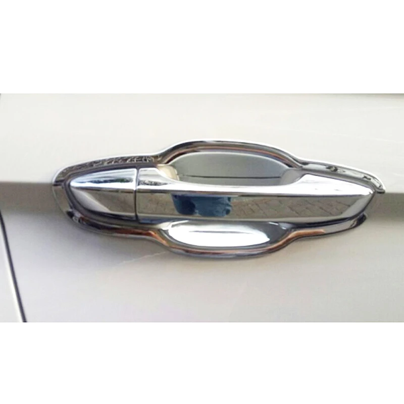 car door handle chrome cover bowl protect for peugeot 2008 2014 2015 2016  2017 2018 2019 301 citroen elysee c3 c4 accessories - AliExpress