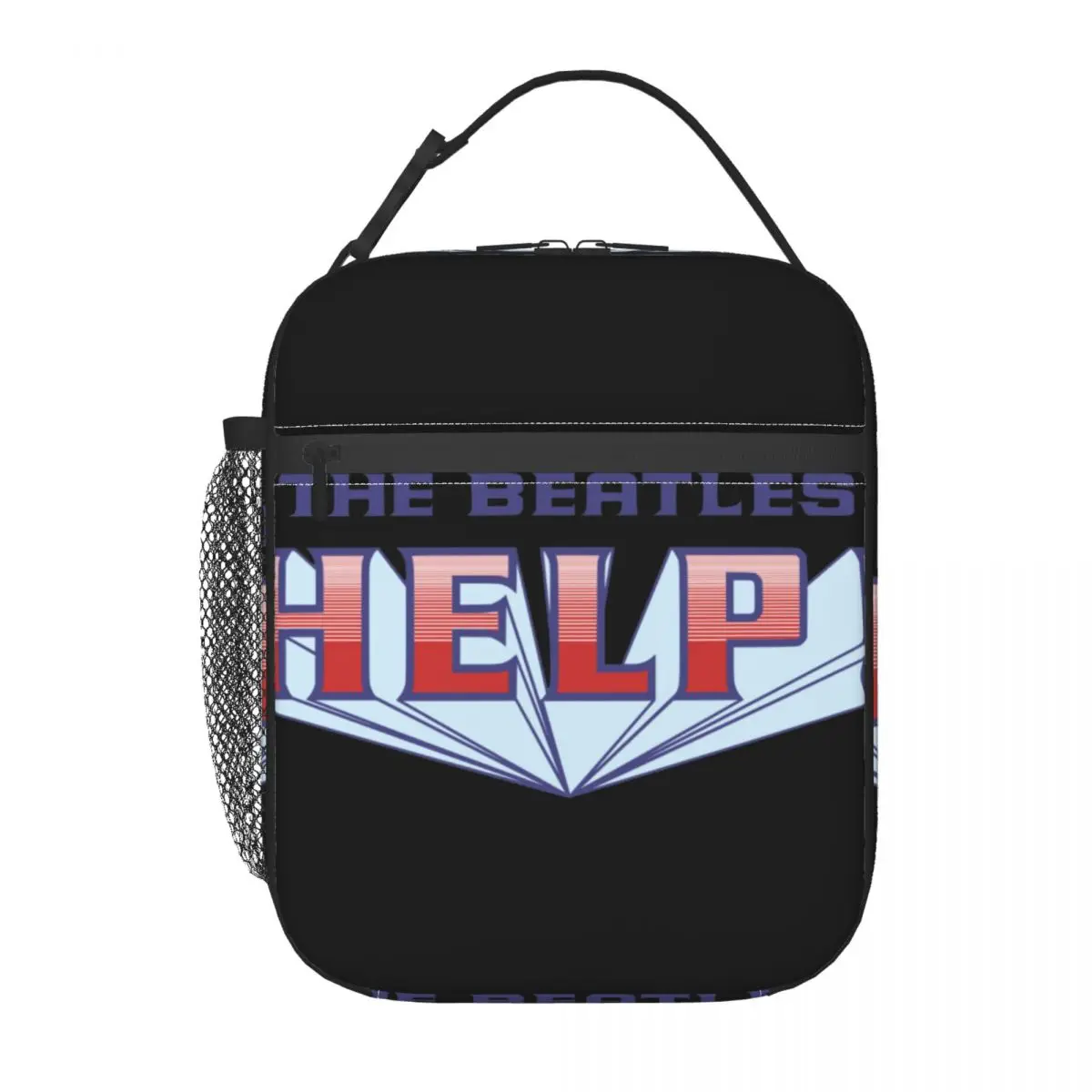 

Insulated Lunch Bag The Beatle HELP Lunch Box Tote Food Handbag
