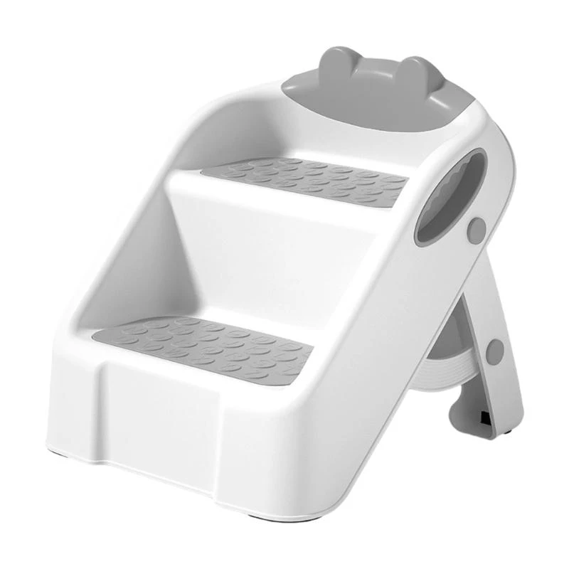 2 Step Stool Kids Step Stool Foldable Anti Slip Toddler Stepping Helper 4XBC