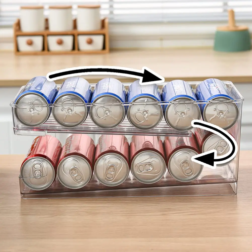 Automatic Rolling Beverage Soda Can Storage Organizer,Storage Shelves - View #8
