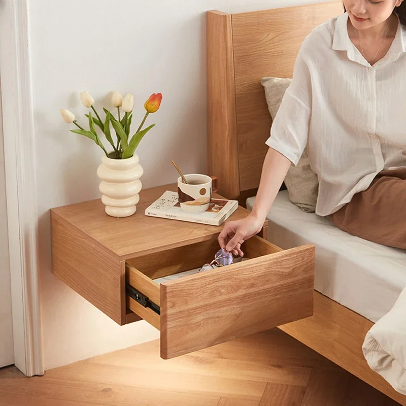 Bed Table Bookcase Sofa Side Desk Drawer Bedside Cabinet Storage Designer Bedroom Floating Nightstand Cajonera Multifunctional