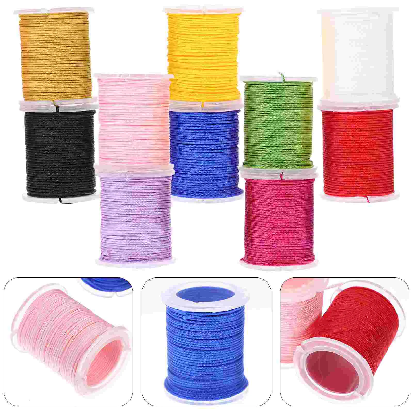 

Nylon Beading String Knotting Cord Colored Nylon Beading Cord Chinese Knotting Cord Beading Thread for DIY Jewellery Making (
