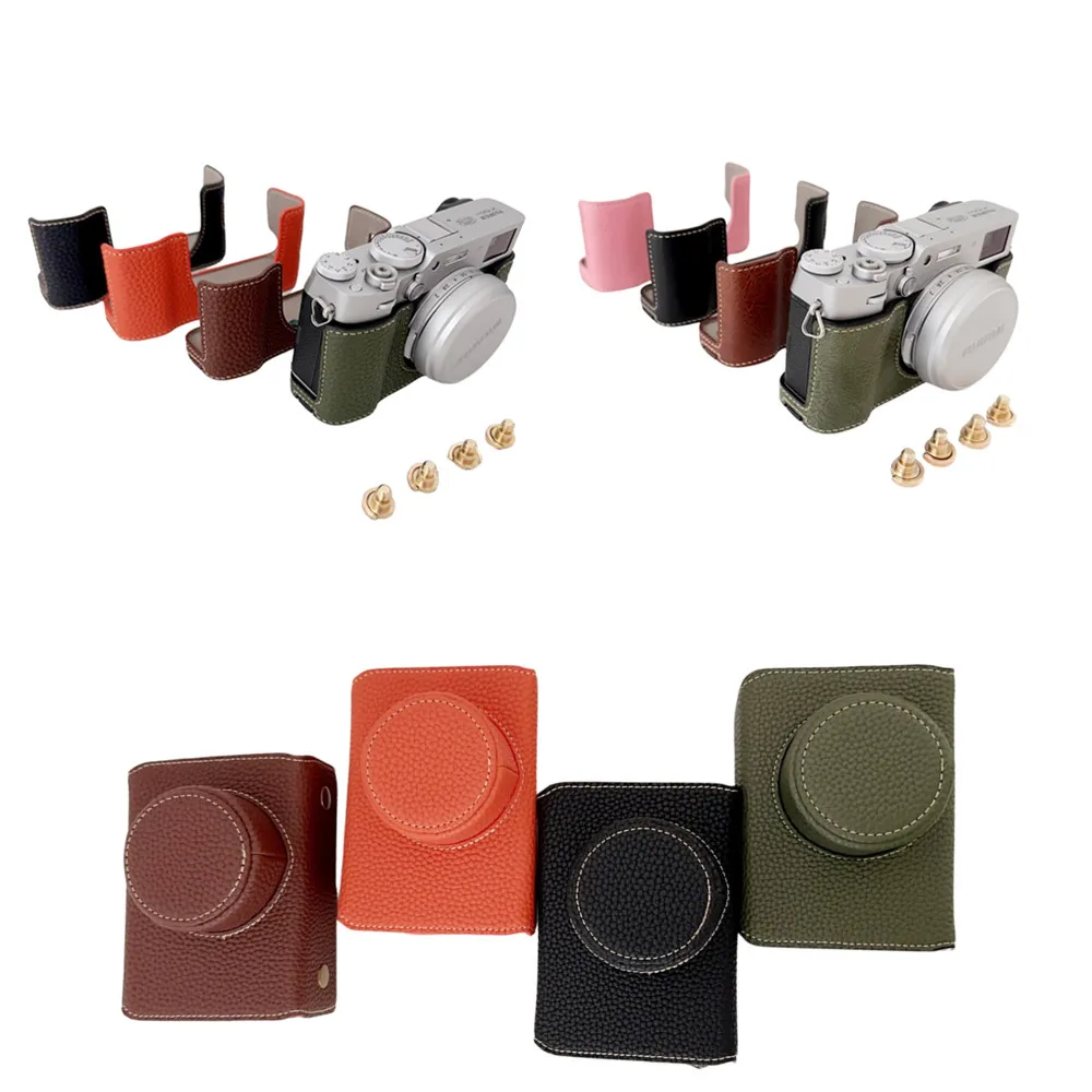 X100Vi Pu Camera Half Case Body Base Protezione Per Borsa In Pelle Sintetica Per Fotocamera Fujifilm X100 Vi Fuji