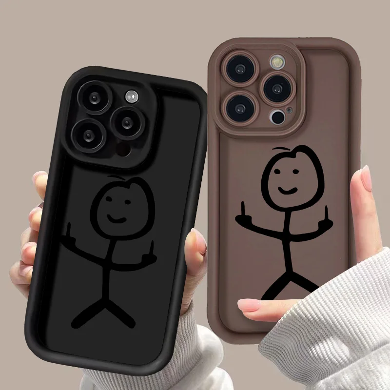 Artistic Match Man TPU Shockproof Phone Case - Soft, Durable, and Protective Cover