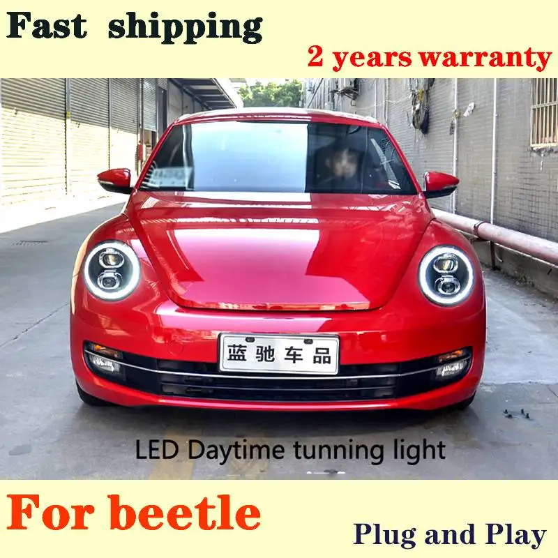 Car Styling For 20132021 Beetle Headlight Assembly LED Lens Headlight Daytime Running Lights