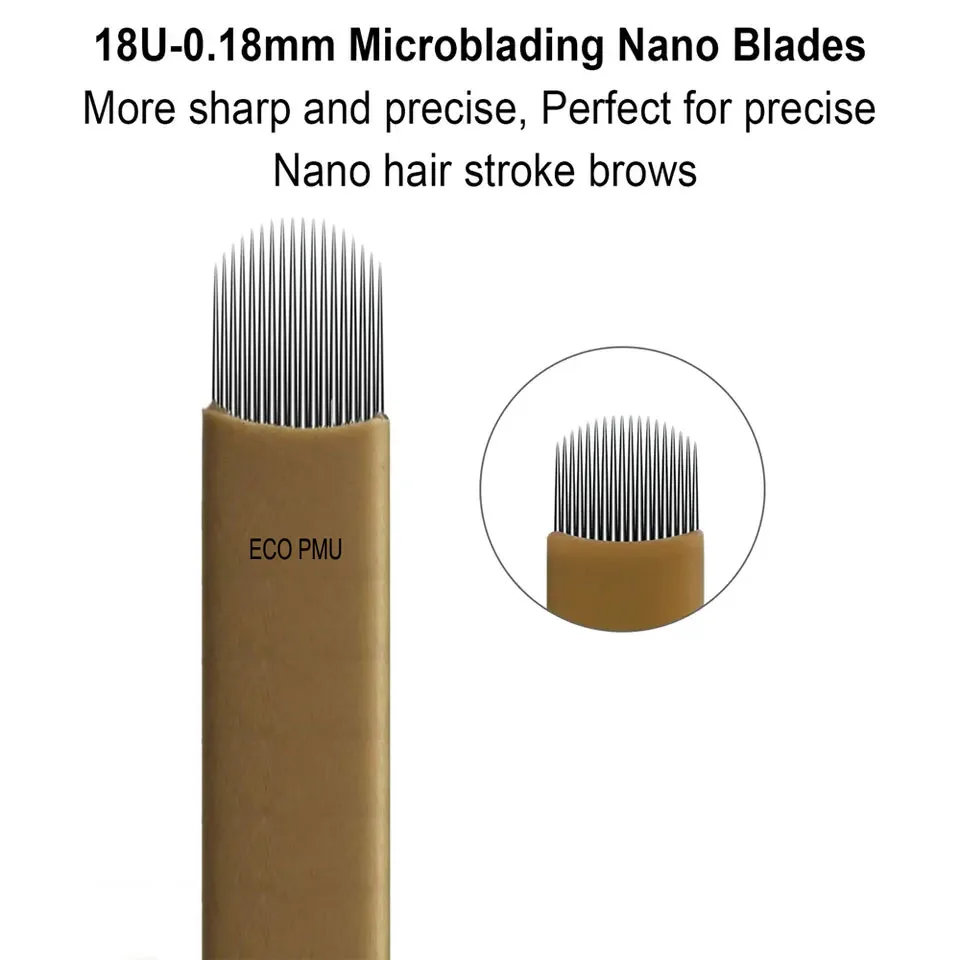 U304 Stainless Steel Microblading Sharpest Master Needle Blade tattoo microblading needles EO Sterile Blister Packing 18U