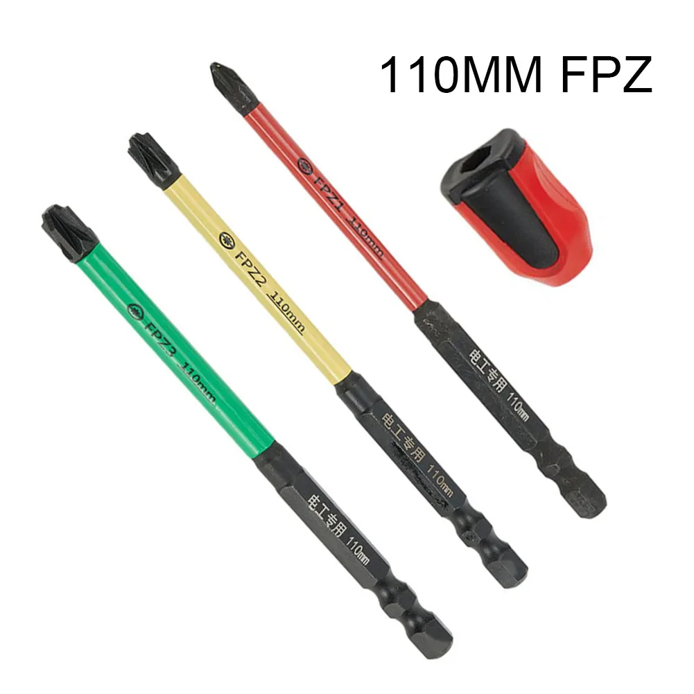 

4pcs FPH FPZ Screwdriver Bits Cross Magnetic Ring 4.5/5.5/7mm Nutdrivers For Electrician Socket Switch Circuit Breaker Hand Tool