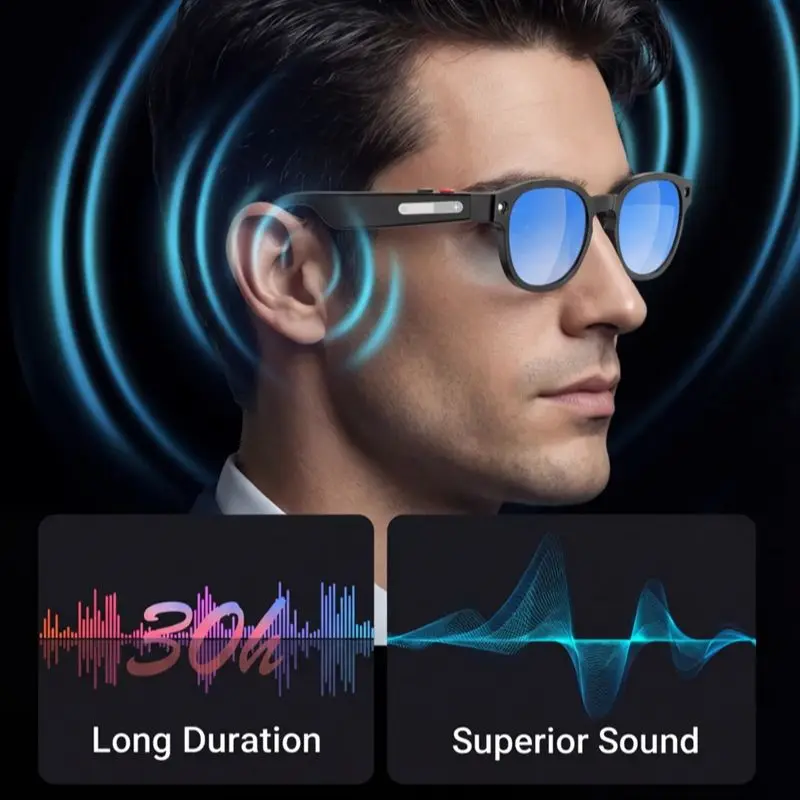 Occhiali Smart AI 4K con Traduzione AI, Fotocamera HD 8MP, Registrazione Conversazioni, Ascolto Musica - Novità 2026 - immagine 2